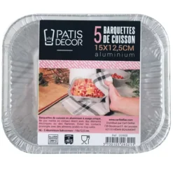 Best Cerf Dellier 5 Barquettes De Cuisson Alu Rectangulaires
