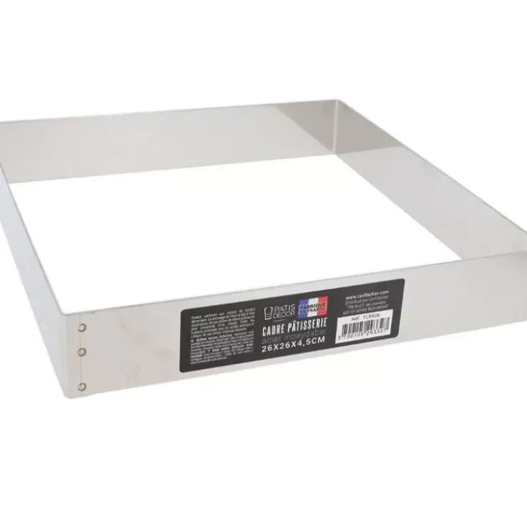 Best Cerf Dellier Cadre A Mousse Inox H 4,5 Cm 26 X 26 Cm Patisdecor