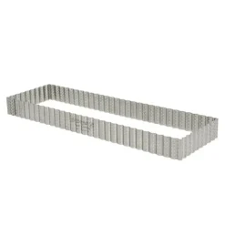 Discount Cerf Dellier Cadre A Tarte Rectangulaire Cannele Et Perfore Inox H 3 Cm - 35 X 10 Cm De Buyer