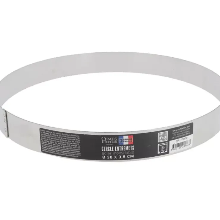Hot Cerf Dellier Cercle A Entremets Inox H 3,5 Cm 30 Cm Patisdecor