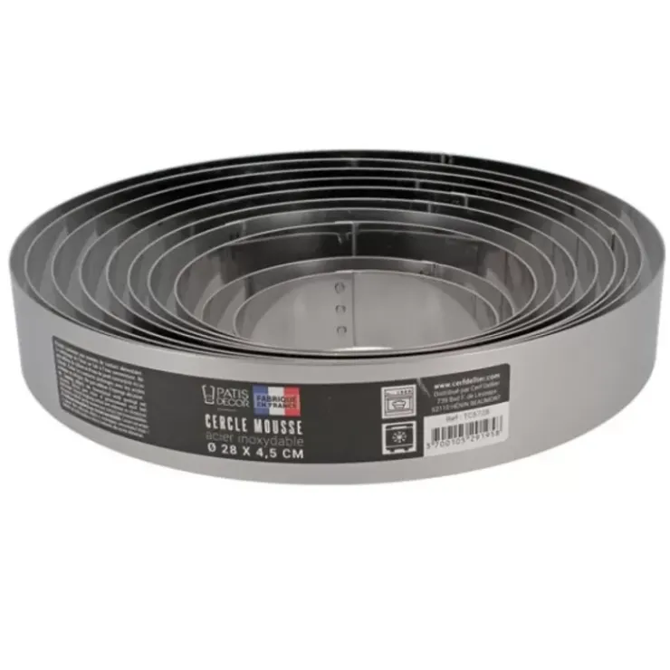 Best Cerf Dellier Cercle A Mousse Inox H 4,5 Cm 11 Cm Patisdecor