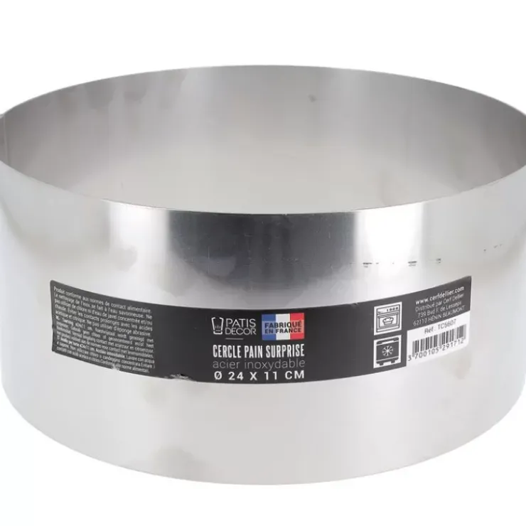 Clearance Cerf Dellier Cercle A Pain Surprise Inox H 11 Cm Diam 24 Cm Patisdecor