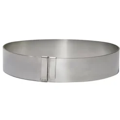 Cerf Dellier Cercle A Patisserie Extensible Inox 18 A 36 Cm H 3 Cm De Buyer