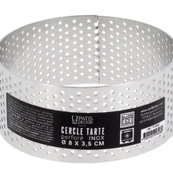 Online Cerf Dellier Cercle A Tarte Perfore Inox H 3,5 Cm 8 Cm Patisdecor