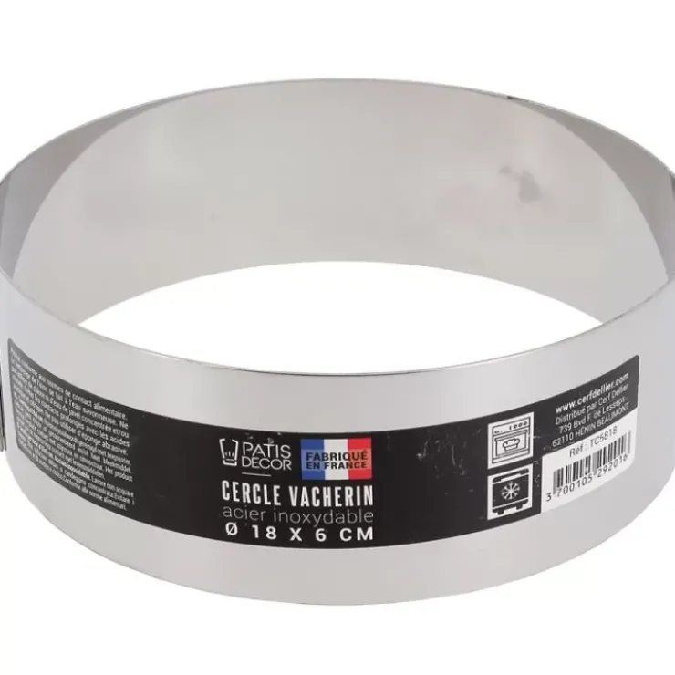 Online Cerf Dellier Cercle A Vacherin Inox H 6 Cm 18 Cm Patisdecor