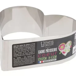 Online Cerf Dellier Coeur A Mousse Inox H 4,5 Cm L 12 Cm Patisdecor