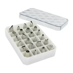 New Cerf Dellier Coffret 24 Douilles Décors Fins Inox