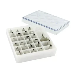 New Cerf Dellier Coffret 26 Douilles Décors Inox