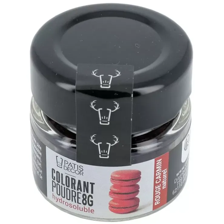 Cerf Dellier Colorant Poudre Hydrosoluble Rouge Carmin Naturel 8 G