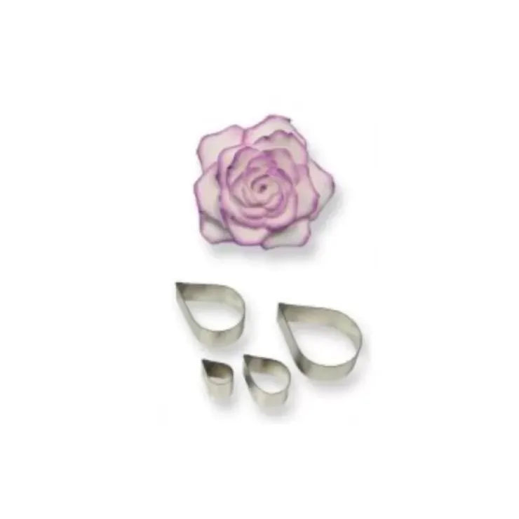 Cerf Dellier Emporte-Pièces Inox Petales De Roses Pme (X 4)