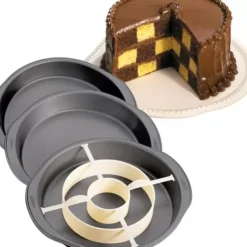 Outlet Cerf Dellier Ensemble Moules À Gâteaux Damier Wilton