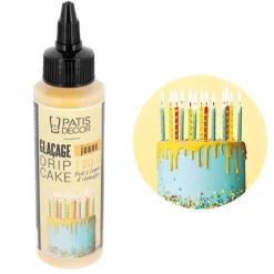Cerf Dellier Glacage Pour Drip Cake Jaune Patisdecor 120 G