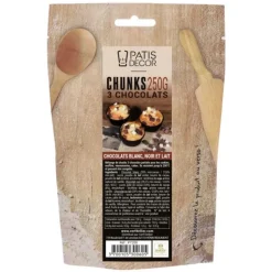 Outlet Cerf Dellier Melange De Chunks Aux 3 Chocolats 250 G Patisdecor