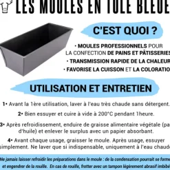 Discount Cerf Dellier Moule A Cake Tole Bleuie 26 X 11 Cm