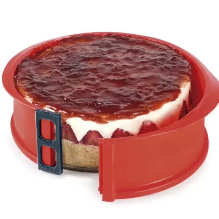 Online Cerf Dellier Moule A Manqué Demontable Rond Silicone Base En Verre 22,5 Cm