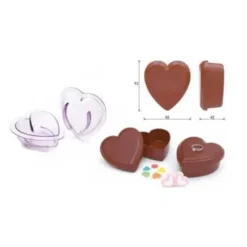 Cerf Dellier Moule Chocolat Boite Coeur 11 Cm