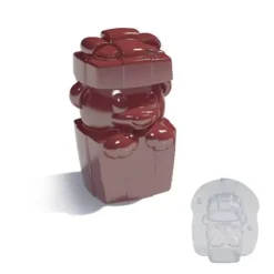 New Cerf Dellier Moule Chocolat Ourson Cadeau 3D