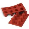 Cerf Dellier Moule Silicone 8 Babas 5,5 Cm