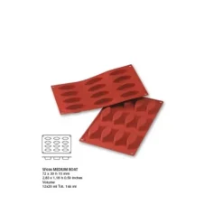 Hot Cerf Dellier Moule Silicone 12 Barquettes Moyennes