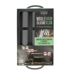 Cerf Dellier Moule Silicone 9 Bûchettes Patisdecor