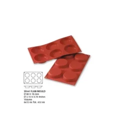 Sale Cerf Dellier Moule Silicone 6 Flans 8 Cm