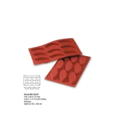 Cerf Dellier Moule Silicone 9 Grandes Barquettes