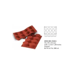 Best Cerf Dellier Moule Silicone 8 Grands Ovales