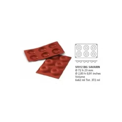 Clearance Cerf Dellier Moule Silicone 6 Grands Savarins