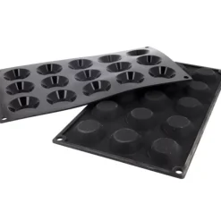 Cerf Dellier Moule Silicone 15 Mini-Tartelettes 4,5 Cm