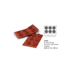 Sale Cerf Dellier Moule Silicone 6 Petits Kouglofs