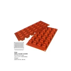 Cerf Dellier Moule Silicone Mini Savarins Carres