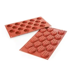 Online Cerf Dellier Moule Silicone Mini-Gaufres Rondes