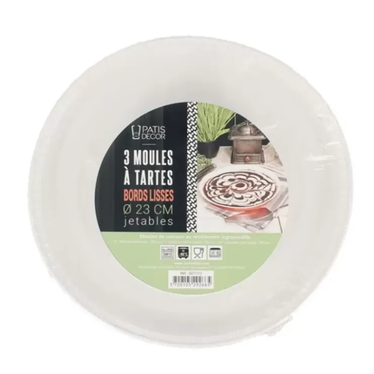 Cerf Dellier Moules À Tartes Jetables 23 Cm Patisdecor (X3)