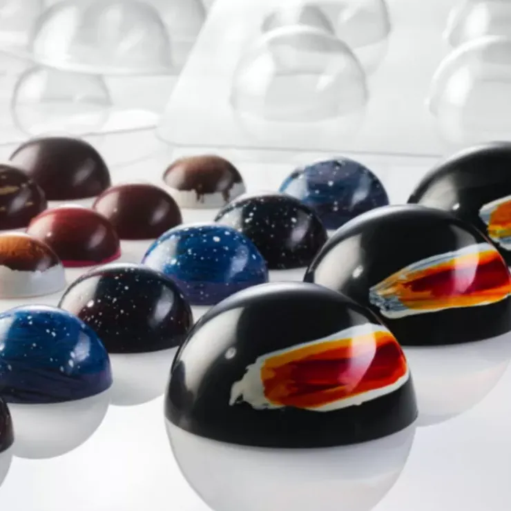 Clearance Cerf Dellier Moules Chocolat Demi Spheres Assortis (X6)