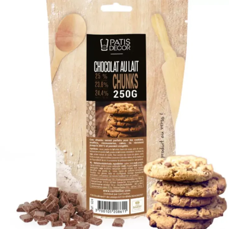 Hot Cerf Dellier Pepites Chunks Chocolat Au Lait Barry 250 G - Patisdecor