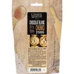 Clearance Cerf Dellier Pepites De Chocolat Blanc Chunks Barry 250 G - Patisdecor