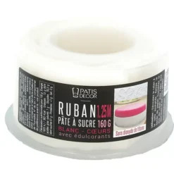 Cerf Dellier Ruban Pâte À Sucre Coeurs H 5 Cm (1,25 M)