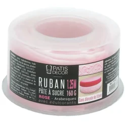Sale Cerf Dellier Ruban Pâte À Sucre Rose Arabesques (1,25 M)