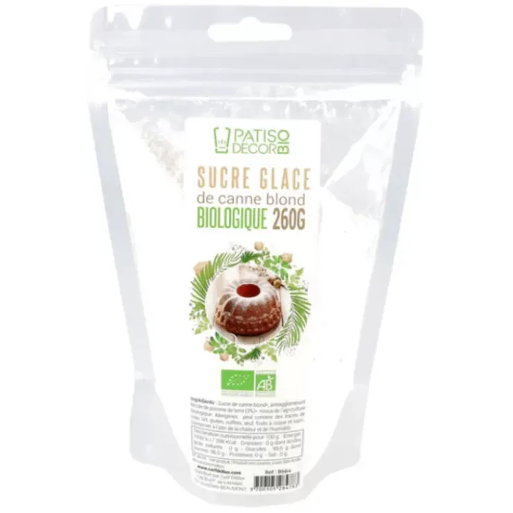 Online Cerf Dellier Sucre Glace De Canne Blond Bio 260 G Patisdecor Bio