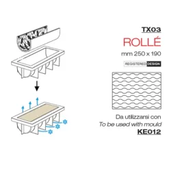 Discount Cerf Dellier Tapis Silicone Texture Rolle