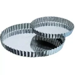 Online Cerf Dellier Tourtiere Cannelee En Fer Blanc Avec Fond Fixe